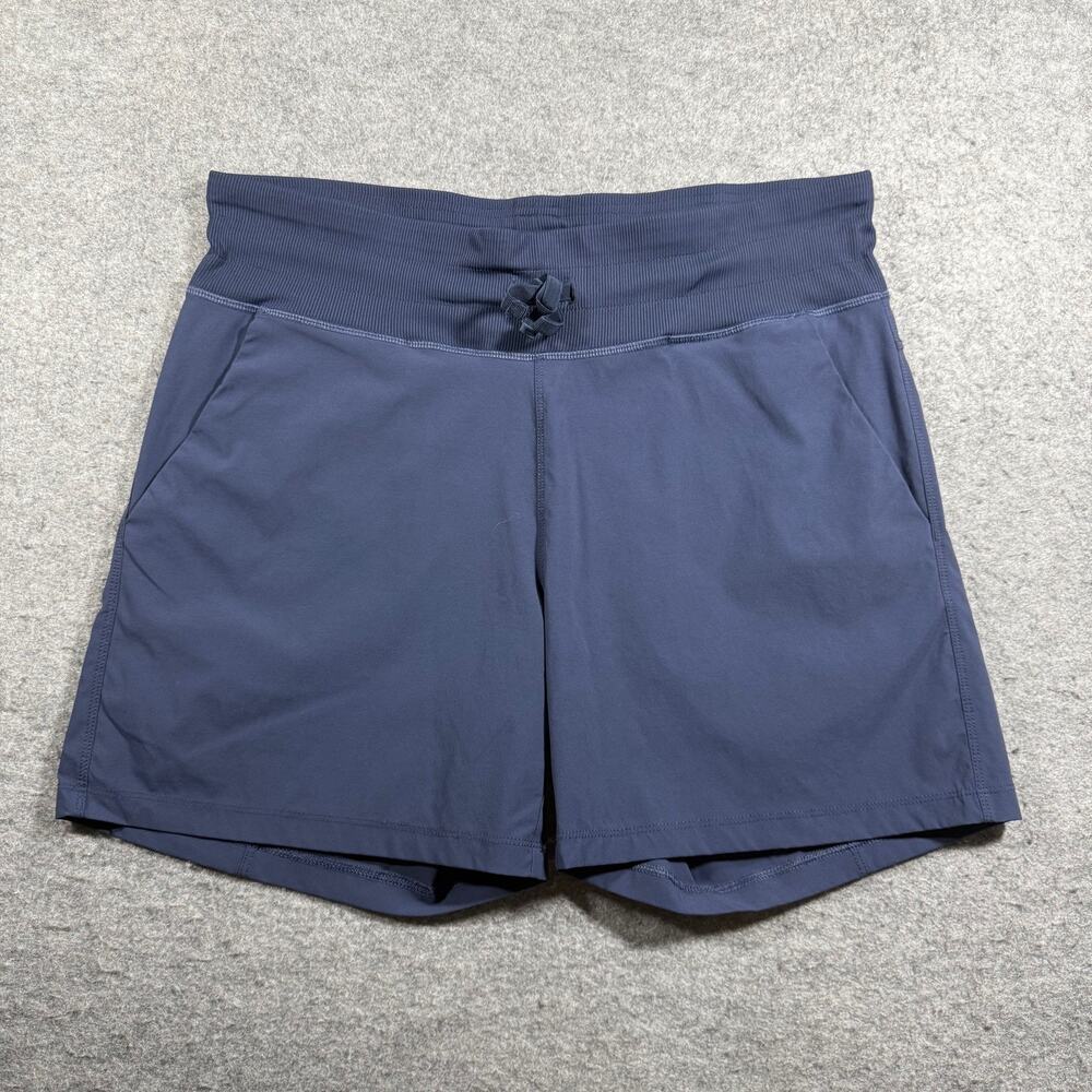 Tuff Athletics Speed Up Shorts Womens L Navy Blue Stretch Split Hem Lightweight